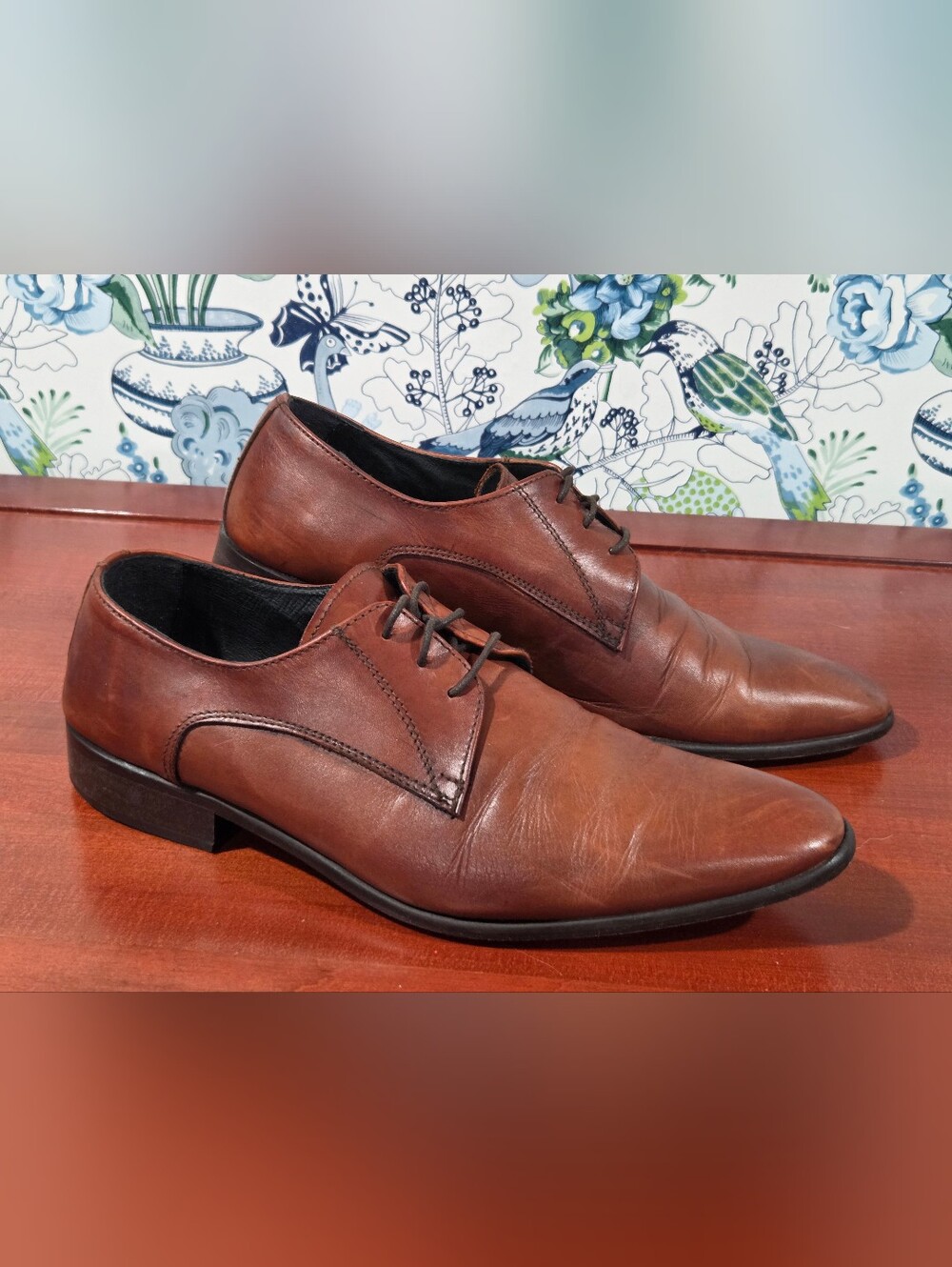 T. Sarti Italian Leather Derby Dress Shoes Size 43 (US 10)